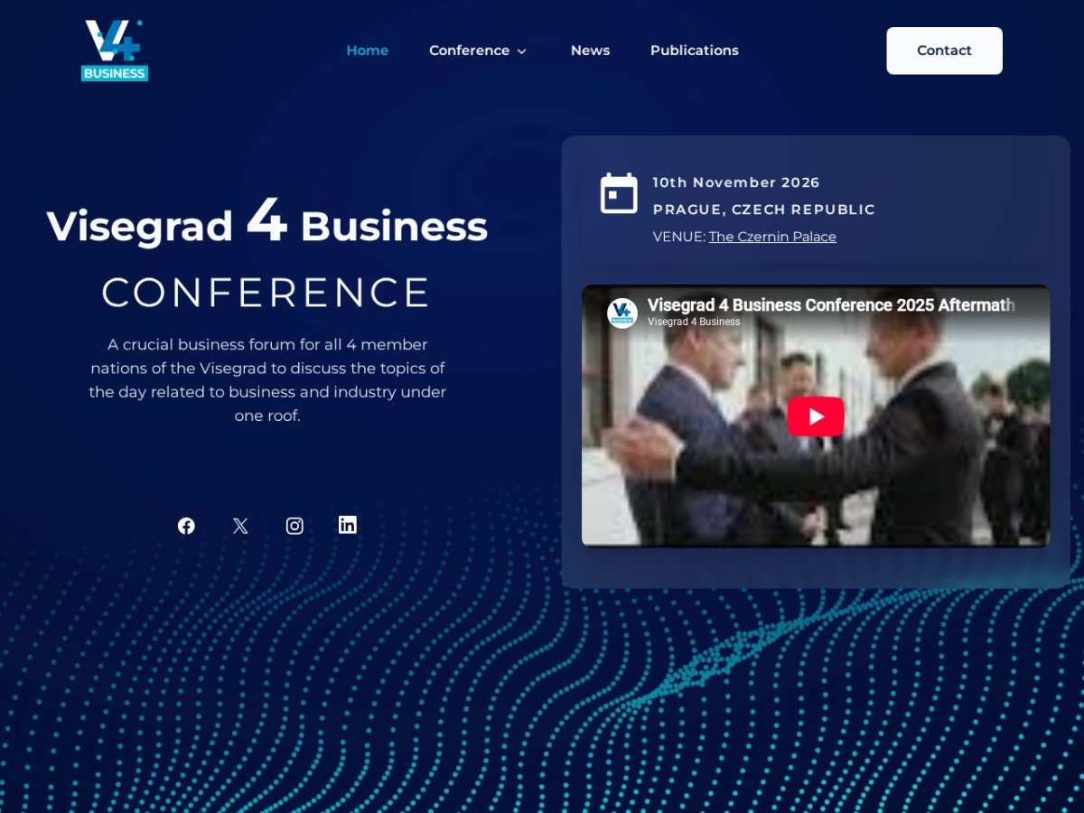 Web Visegrad 4 Business: program, ľudia a obsah konferencie