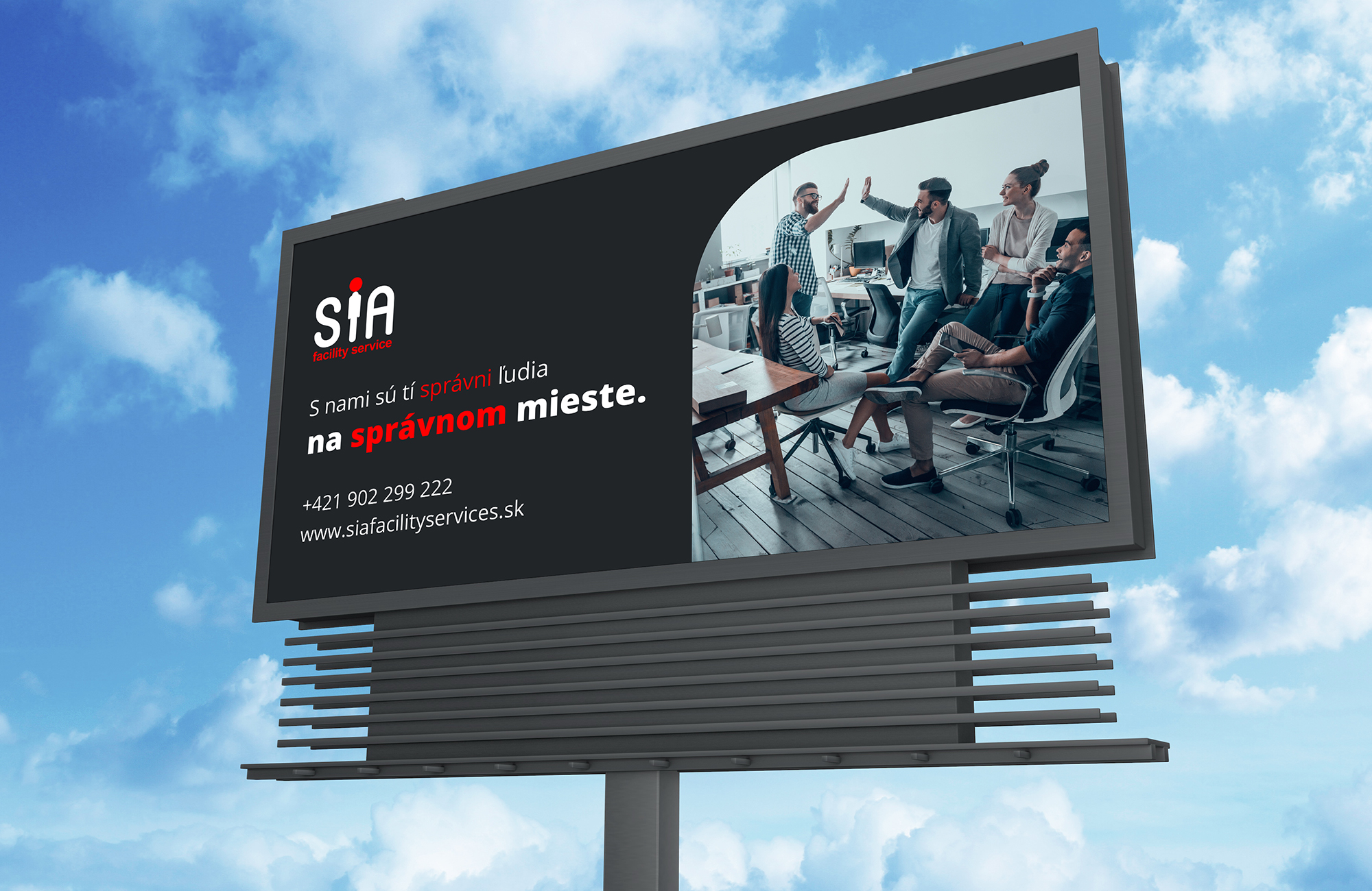Ukážka grafického dizajnu pre SIA - facilitiy service